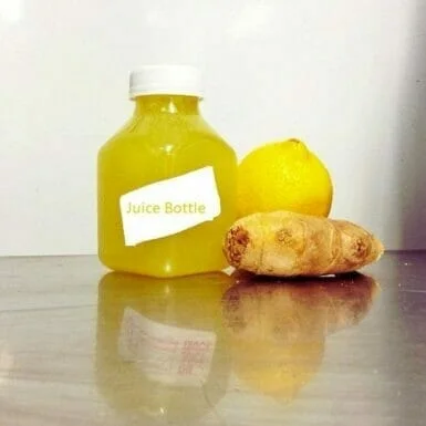 storing ginger juice in bottles